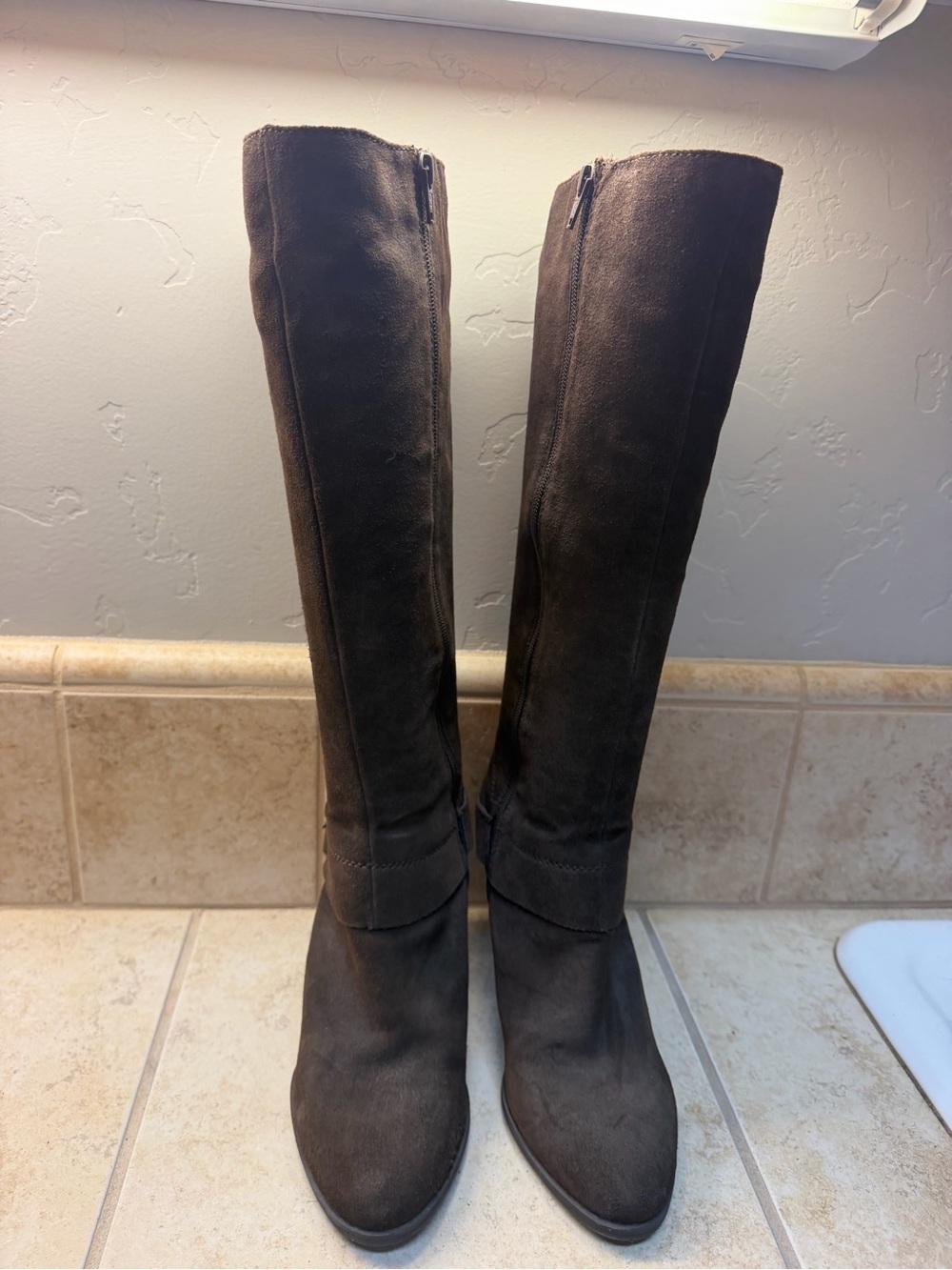 Nine West Dark Brown Leather Ankle Boot